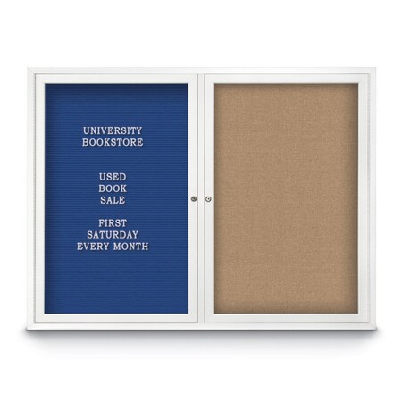 United Visual Products Corkboard, 60"x36", Pearl/Bronze UV405PLUS-BRONZE-PEARL